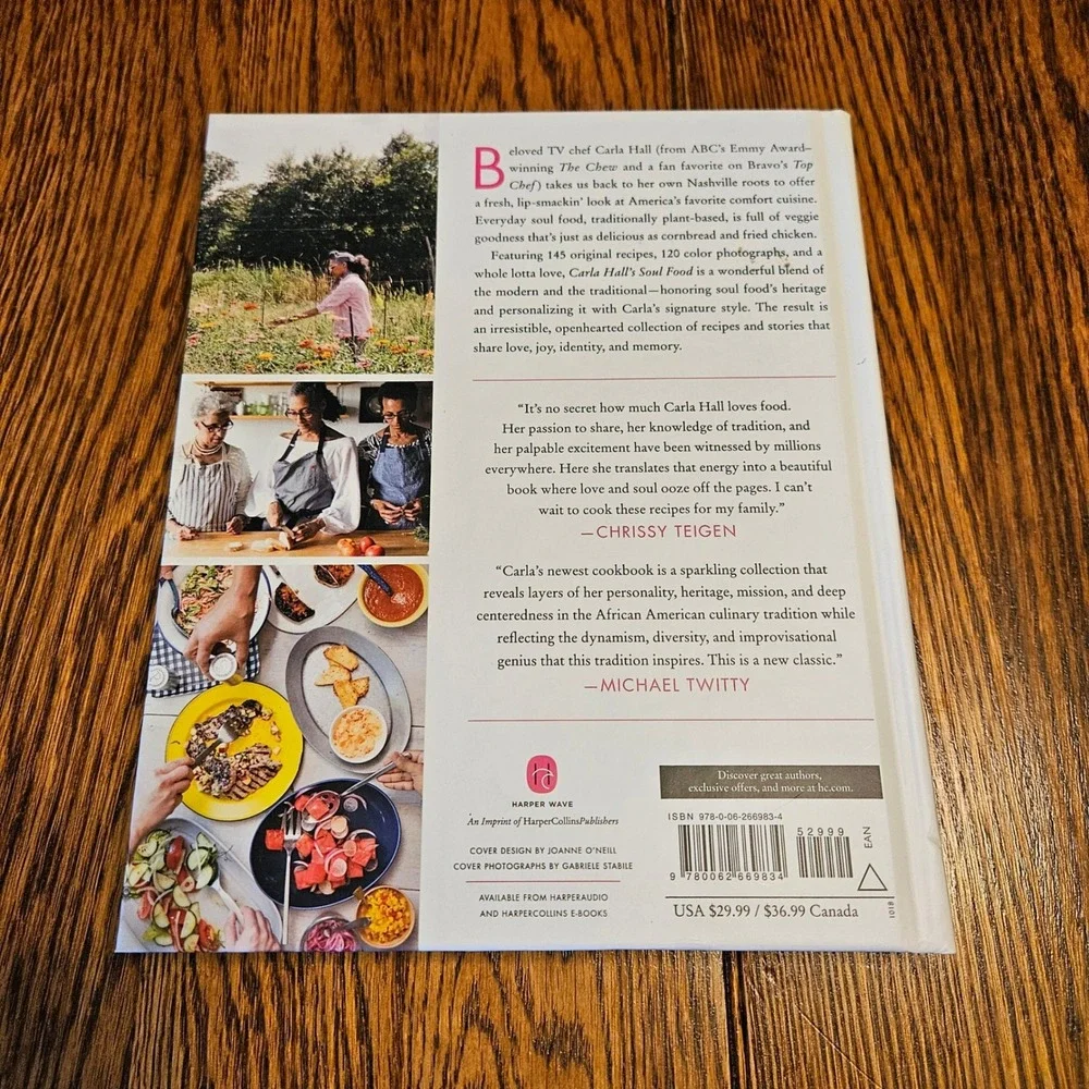 Carla Hall's Soul Food Everyday and Celebration Cookbook Hardcover 2018 First Ed